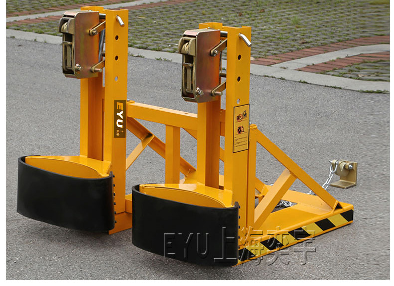 带皮带重型叉车油桶夹具